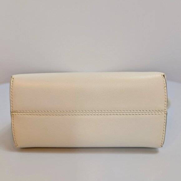 Fendi x Marc Jacobs Peekaboo Top Handle Bag in Cream Leather with Neon Yellow HW - Picture 7 of 14